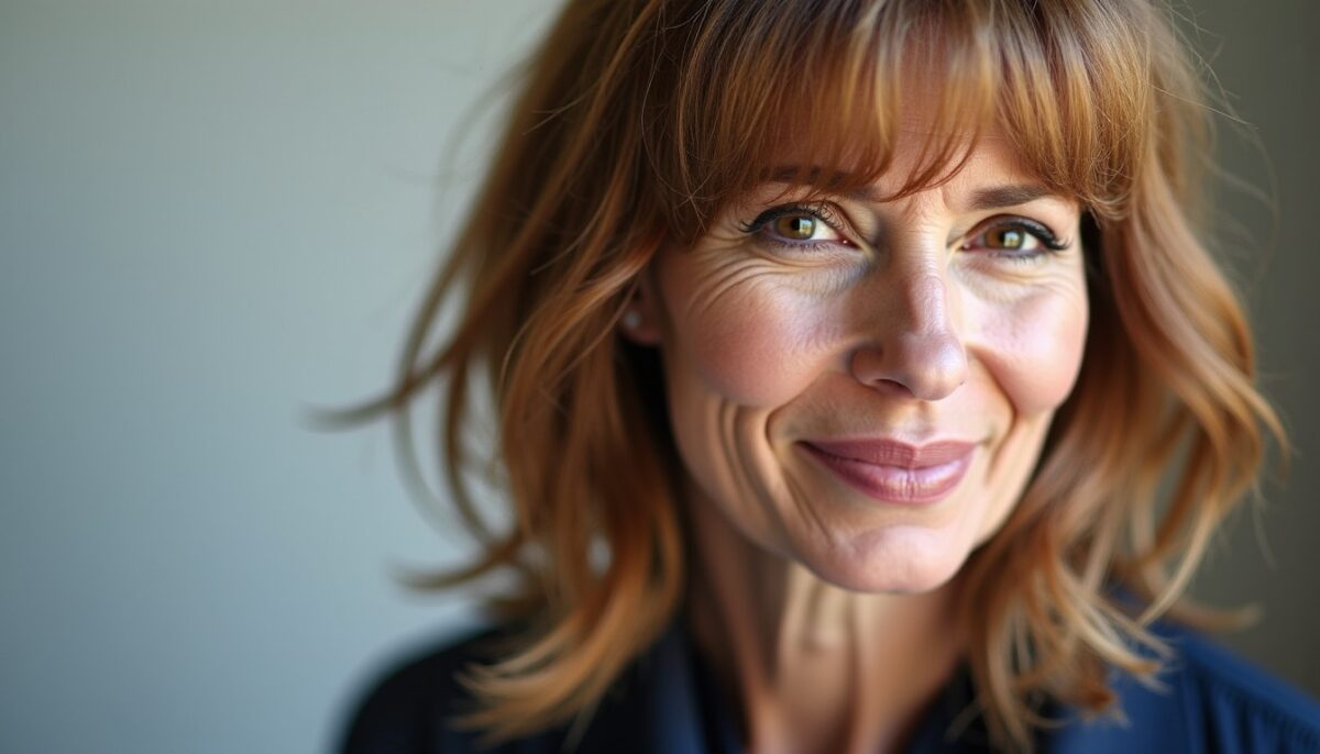 Coiffures élégantes pour femmes de 60 ans : mi-longs dégradés sublimés par une frange chic Coiffures élégantes pour femmes de 60 ans : mi-longs dégradés sublimés par une frange chic